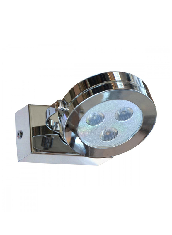Salhiya Lighting Steel 6000K Daylight LED Mirror Light/Picture Light, 3W, MB233/1, Silver