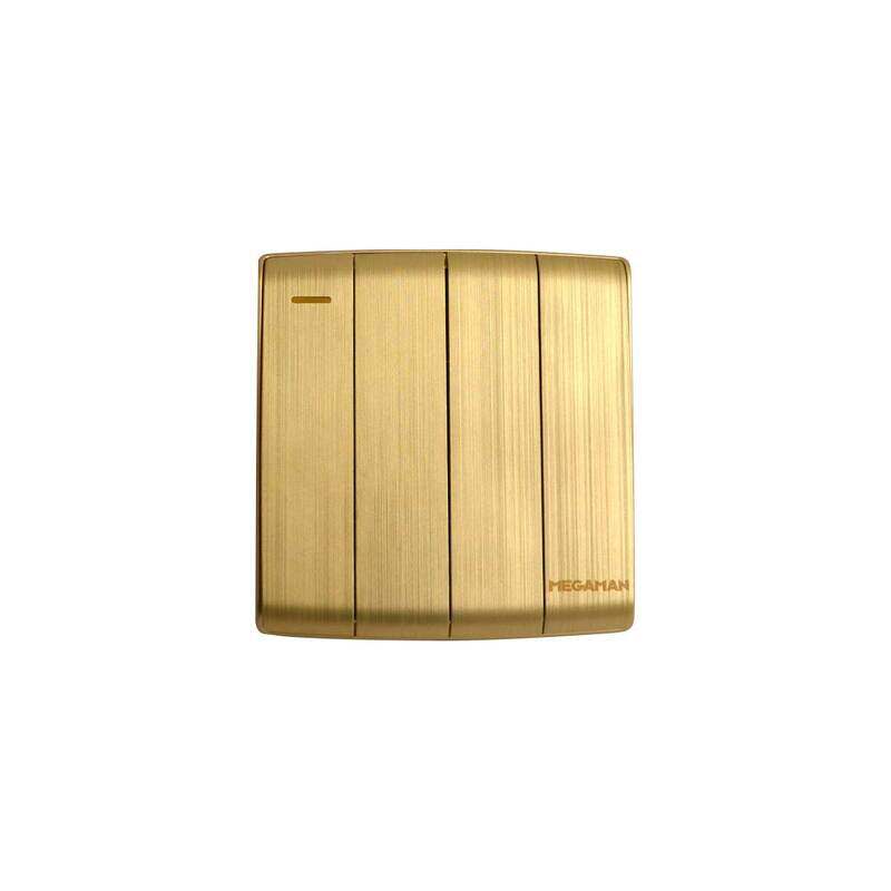 

Al Salhiya Lighting Megaman Switch 4Gang 2Way 10Amp - Gold