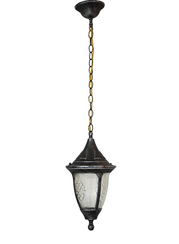 

Salhiya Lighting Outdoor Hanging Ceiling Light, E27 Bulb Type, 18x33 cm, 871/1H, Black