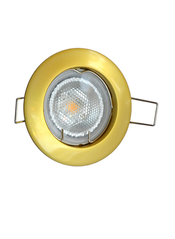 Salhiya Lighting Spotlight Frame, GU10 Bulb Type, Round Fixed, AL146PG, Gold