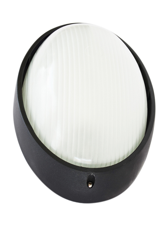 Salhiya Lighting Indoor/Outdoor Wall Bulkhead Light, E27 Bulb Type, P852, Black