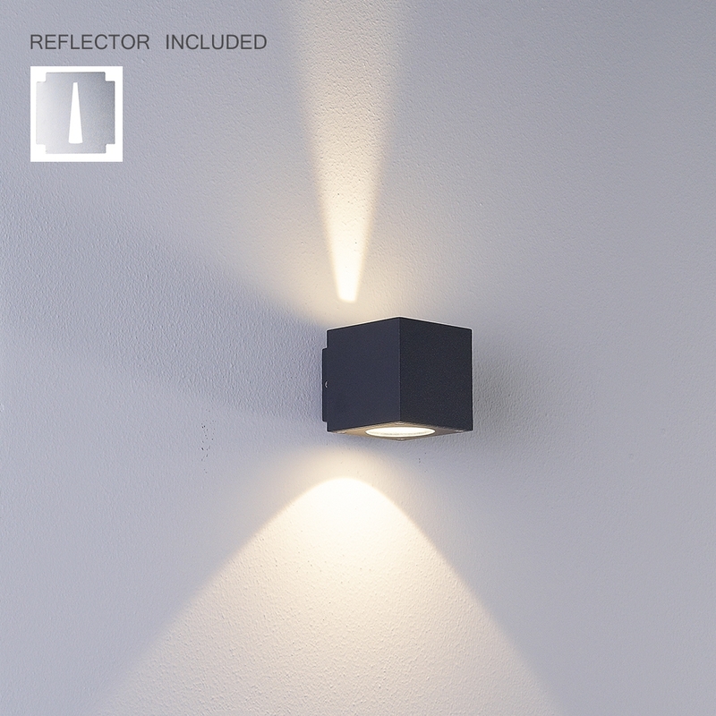 Salhiya Lighting Indoor/Outdoor Up & Down Wall Light, LED Bulb Type, IP54, 2611, 3000K-White