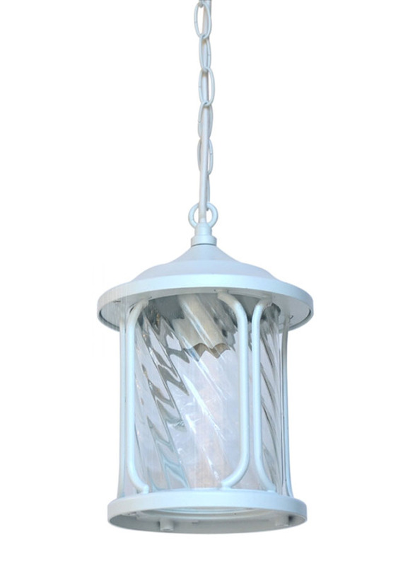 Salhiya Lighting Water Glass Diffuser Outdoor Hanging Light, 1805, White