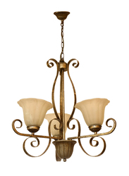 Salhiya Lighting Uplight Chandelier with 3 Arms, HLH-24108, Gold