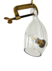 Salhiya Lighting Modern Glass Ceiling Pendant Light, E27 Bulb Type, MD10961, Transparent