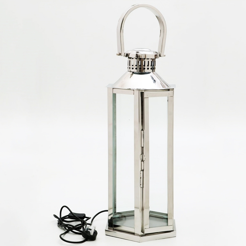 Salhiya Lighting Handmade Stainless Steel Stainless Steel Lanterns, E27 Bulb Type, Small, 152001, Chrome