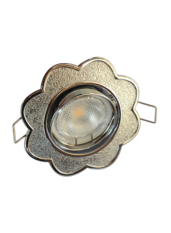 Salhiya Lighting Spotlight Frame, GU10 Bulb Type, Flower Movable, AL2198, Chrome