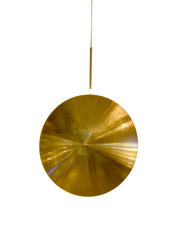 Salhiya Lighting Modern D400mm Cymbal Vertical Pendant Light, Gold