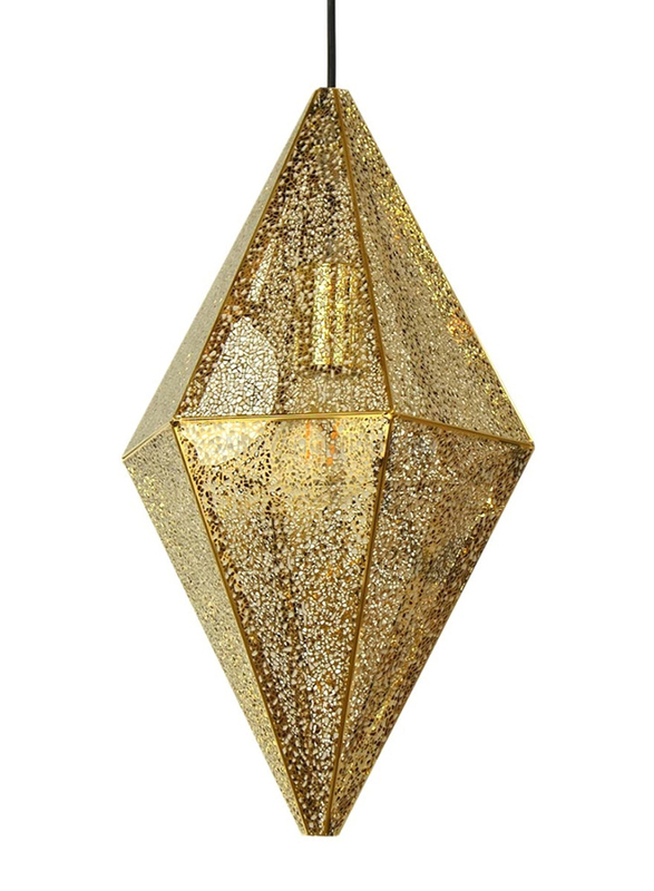 Salhiya Lighting Modern Diamond Pendant Light, MD21403, Gold