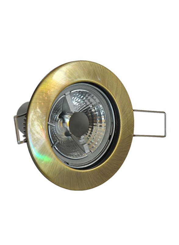 

Salhiya Lighting Spotlight Frame, LED Bulb Type, Round Fixed, AL328 (ORM MR16) GAB, Gold