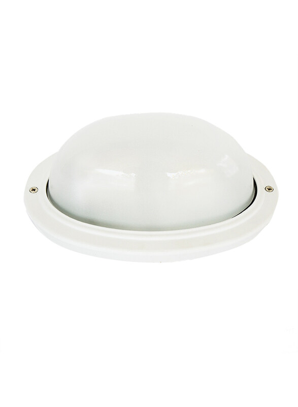 

Salhiya Lighting Indoor/Outdoor Wall Bulkhead Light, E27 Bulb Type, P825, White