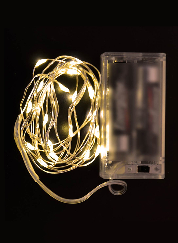Salhiya Lighting 2-Meter String Decoration 20 LED Lights, Battery Operated, PL17665, Warm White