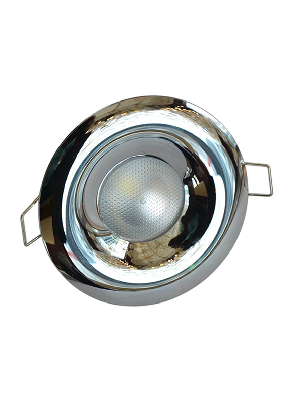 Salhiya Lighting Spotlight Frame, GU10 Bulb Type, Round Fixed, AL1765R, Chrome