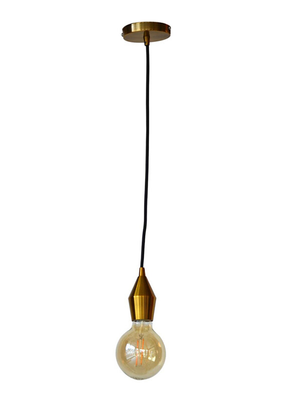 

Salhiya Lighting Veronica Suspension Indoor Metal Hanging Pendant Light, E27 Bulb Type, Retro Style, 65/19, Gold Copper