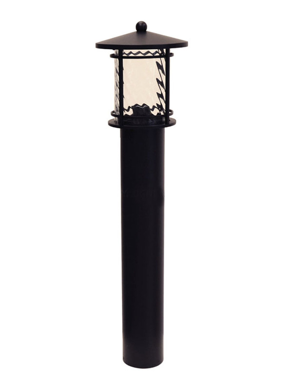 Salhiya Lighting Garden Light Post E27 Water Glass Diffuser, 1827A, Black