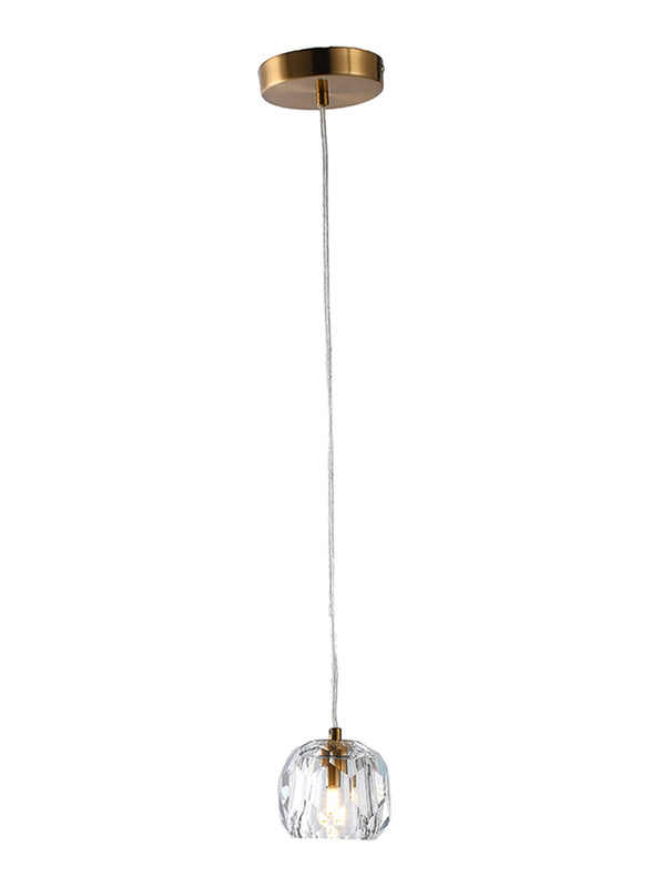 

Salhiya Lighting Modern Margarette Clear Glass Light, Rose Gold