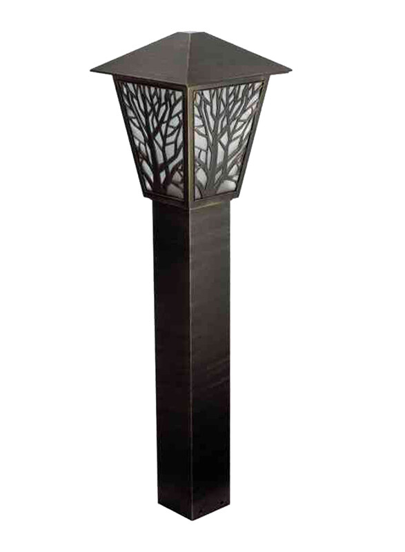 

Salhiya Lighting Bollard Light, E27 Bulb Type, Glass Diffuser, 146106, Black