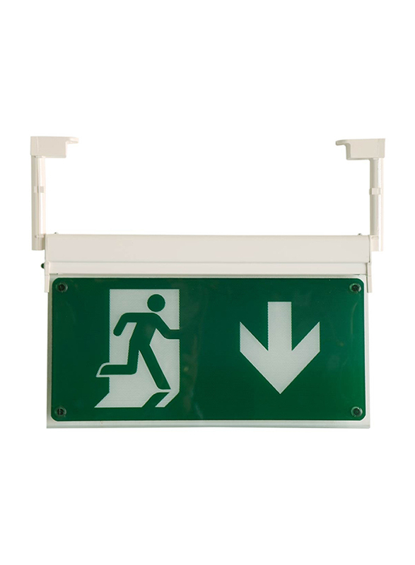 اوليمبيا مصباح للطوارئ, لافتة بعلامة مخرج, MLD34D/W, اخضر
