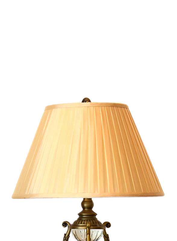 مركز اضواء الصالحية مصباح طاولة, نوع E27, 41x67 سم, T127301, نحاسي/بيج