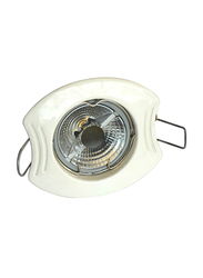 Salhiya Lighting Spotlight Frame, GU10 Bulb Type, Oval Fixed, 0582G/0806, White