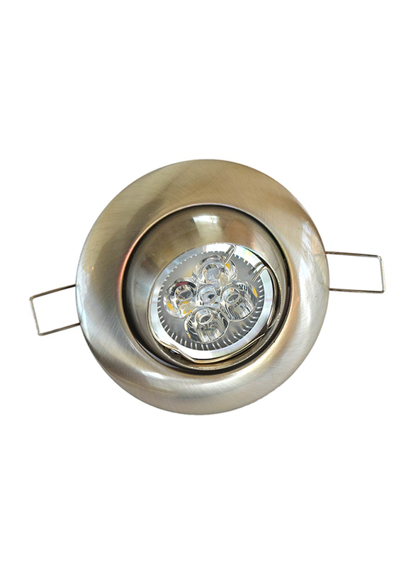 Salhiya Lighting Spotlight Frame, GU10 Bulb Type, Round Movable, AL3028N, Chrome