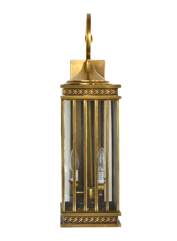 Salhiya Lighting Indoor Arabic Wall Light, E27 Bulb Type, NT0020, Brass
