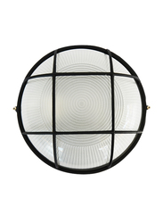 Salhiya Lighting Indoor/Outdoor Wall Round Bulkhead Light, E27 Bulb Type, P801, Black