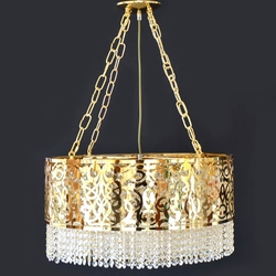 Salhiya Lighting Crystal Chandelier, E14 Bulb Type, AL2016082306, Gold
