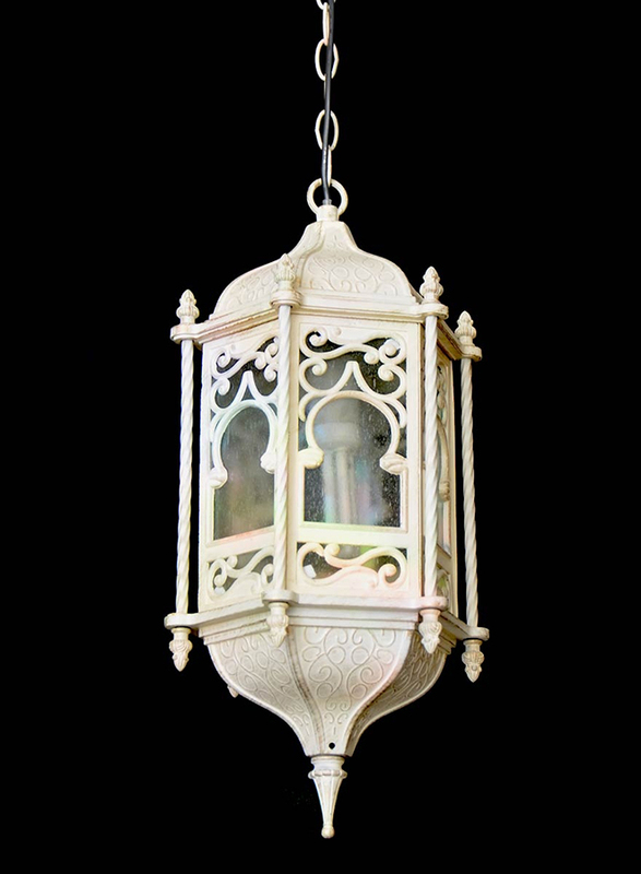 Salhiya Lighting Outdoor Hanging Ceiling Light, E27 Bulb Type, OH8800M, White/Gold
