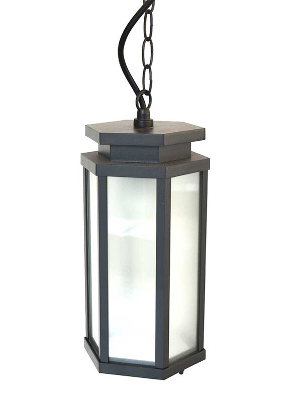 

Salhiya Lighting Outdoor Hanging Ceiling Light, E27 Bulb Type, 1645A, Dark Grey