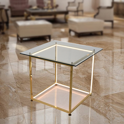 Salhiya Lighting Table Lamp, Glass LED 23W, Warm White, TT20160912-450, Gold