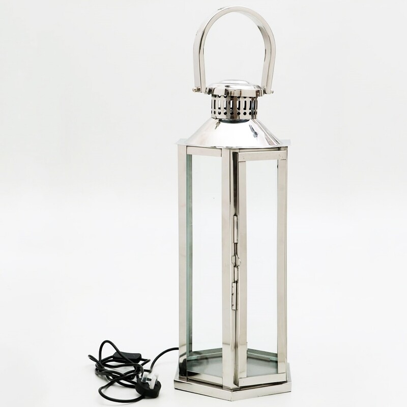 

Salhiya Lighting Handmade Stainless Steel Stainless Steel Lanterns, E27 Bulb Type, Small, 152001, Chrome