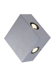 Salhiya Lighting Indoor/Outdoor Surface Wall Light, Cree LED, 4x1W, IP54, Clear Glass, 2441A, White