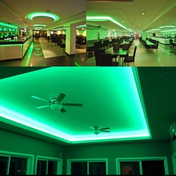 Salhiya Lighting 5 Meter LED Flex Strip Light, 60 DC 12V, 5W/Meter, IP20, SMD3528, Green