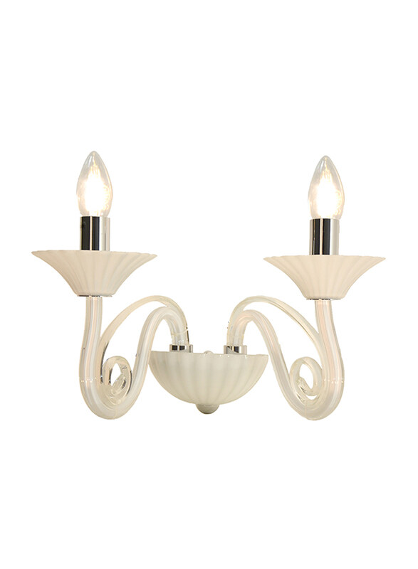 

Salhiya Lighting Indoor Candle Wall Light, LED Bulb Type, MB170090102A, White