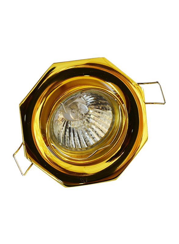 Salhiya Lighting Spotlight Frame, GU10 Bulb Type, Octagon Movable, Zamak, AL2298, Gold