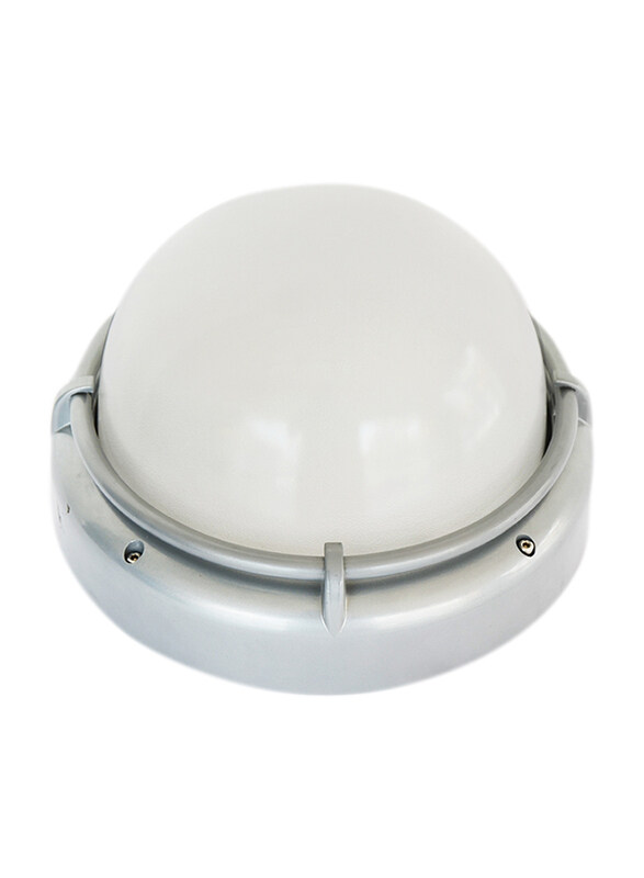 

Salhiya Lighting Indoor/Outdoor Wall Bulkhead Light, E27 Bulb Type, P831, Silver