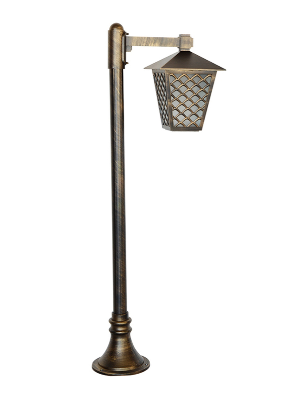 Salhiya Lighting Post Light, E27 Bulb Type, Glass Diffuser, 145121, Goldmine