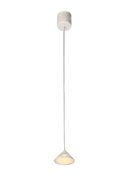 Salhiya Lighting Modern Stylish Sleek Pendant Light with 3000K 4W LED, 1012004006, White