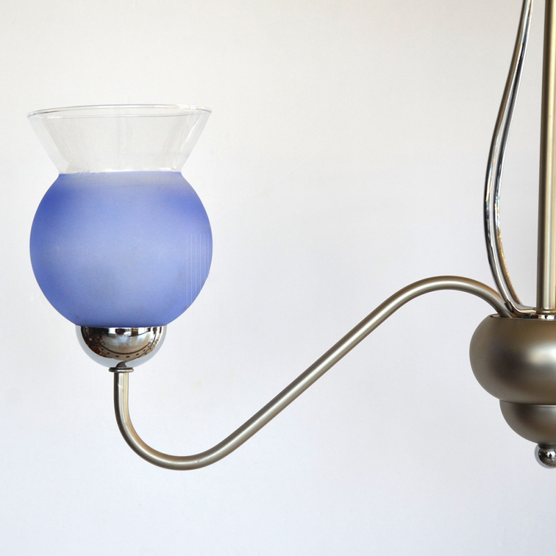 Salhiya Lighting Italy Uplight Glass Chandelier, 246-03, Blue