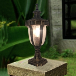 Salhiya Lighting Gate Top Light, E27 Bulb Type, H0161, Black Gold