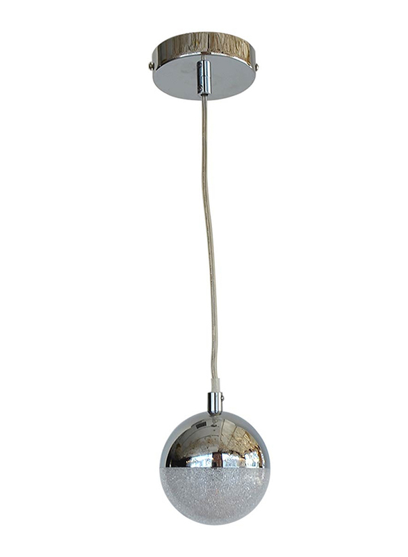 Salhiya Lighting Modern Stylish 1 Ball Ceiling Hanging Pendant LED Light, MD140030571A, Chrome