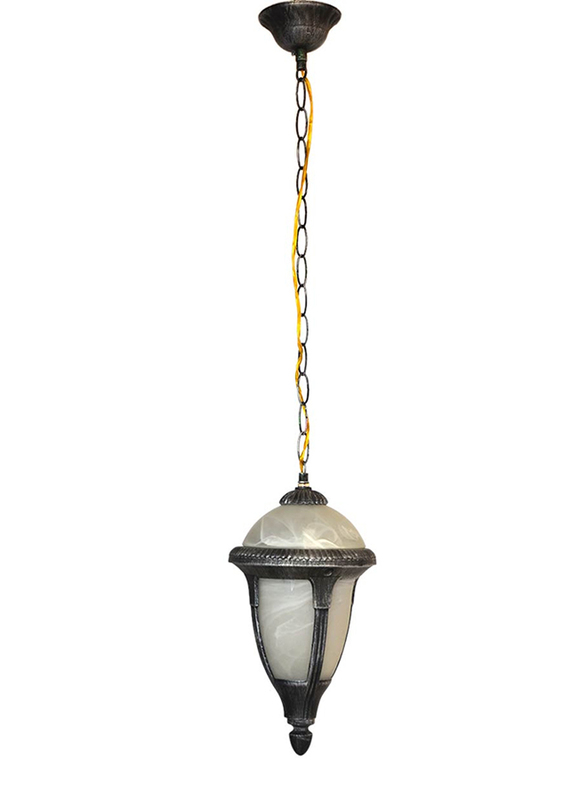 Salhiya Lighting Outdoor Hanging Ceiling Light, E27 Bulb Type, KJ870/1HBKSL, Black