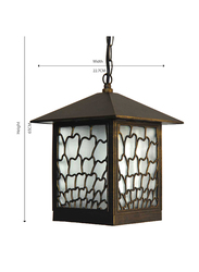 Salhiya Lighting Outdoor Hanging Ceiling Light, E27 Bulb Type, Glass Diffuser, 8705, Goldmine