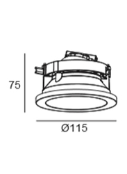 مركز اضواء الصالحية مصباح سقف للاستعمال للخارج و الداخل, ال اي دي, H1831, ابيض