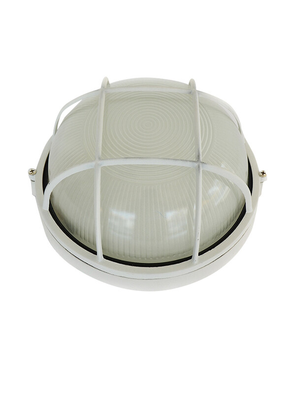

Salhiya Lighting Indoor/Outdoor Wall Bulkhead Light, E27 Bulb Type, P801, White