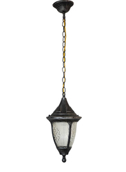 Salhiya Lighting Outdoor Hanging Ceiling Light, E27 Bulb Type, 18x33 cm, 871/1H, Black