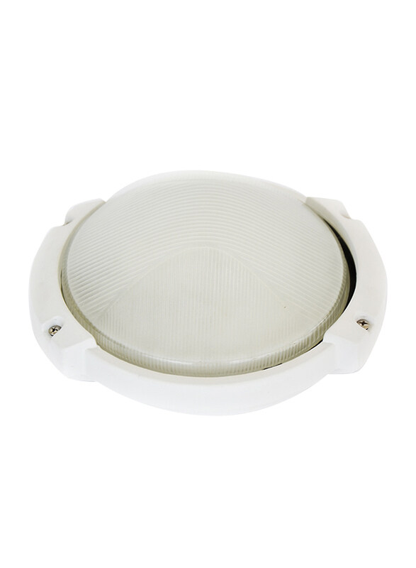 

Salhiya Lighting Indoor/Outdoor Wall Round Bulkhead Light, E27 Bulb Type, P825, White