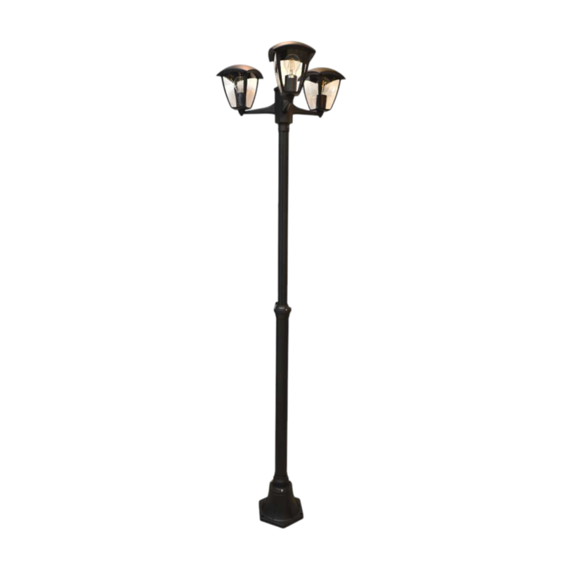 

Al Salhiya Lighting Pole Light H204cm 3 Heads 17040-PS - Black