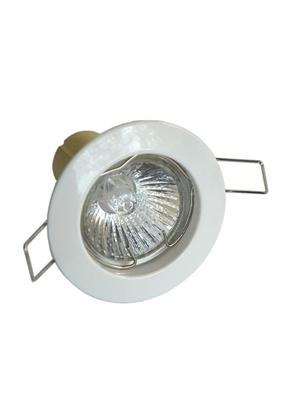 Salhiya Lighting Spotlight Frame, LED Bulb Type, Round Fixed, AL146, White
